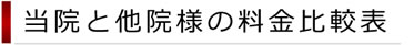 当院と他院様の比較表