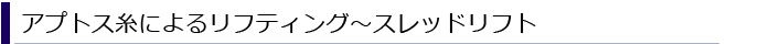 アプトスによるリフティング～スレッドリフト